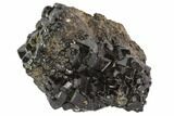 Black Andradite (Melanite) Garnet Cluster - Kazakhstan #102444-1